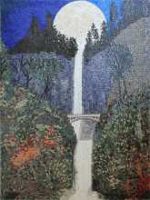 Mosaic Waterfall Landscape Art