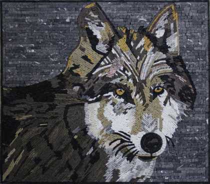 Wolf Wall Art Mosaic