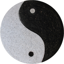 Yin Yang Round Mosaic